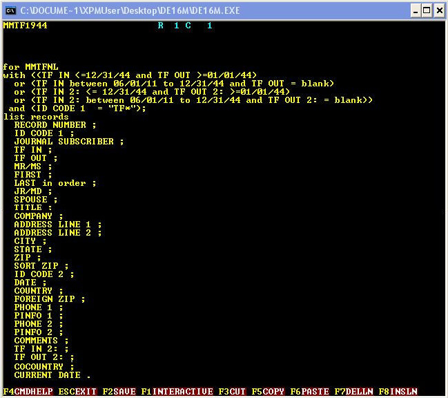 JGDBFULL Procedure 16 query image