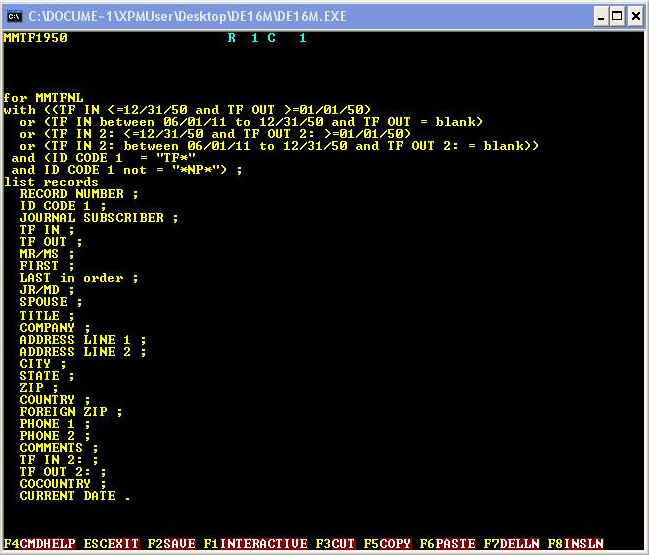 JGDBFULL Procedure 22 query image