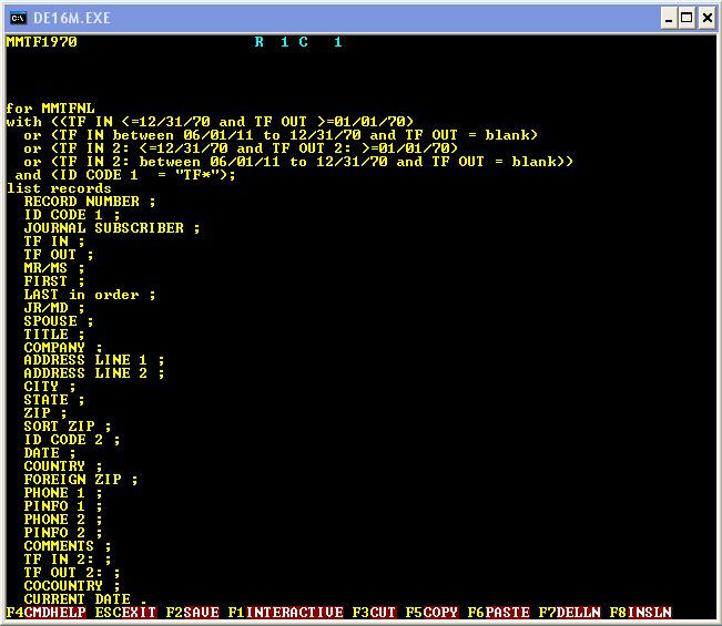 JGDBFULL Procedure 43 query image