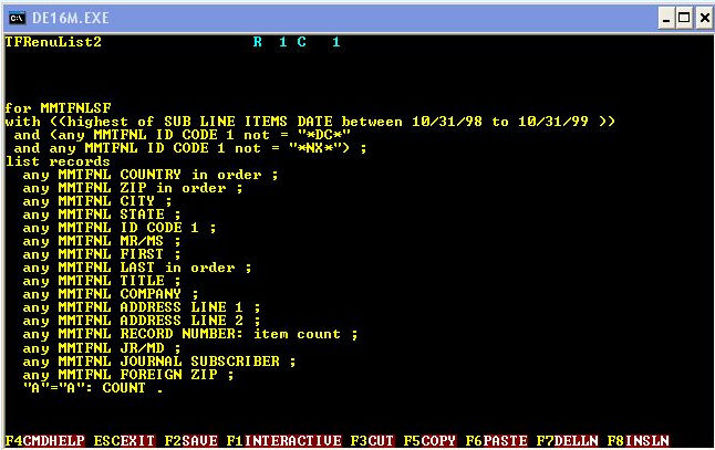 JGDBFULL Procedure 70 query image