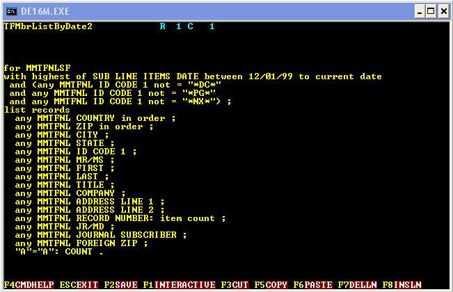 JGDBFULL Procedure 72 query image