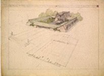 Drawing for Rosenwald School perspective view