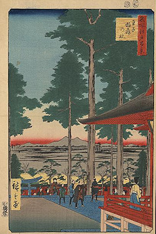 Ando Hiroshige print Ōji inari no yasiro