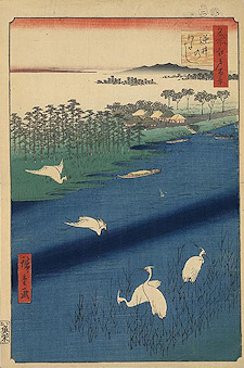 Ando Hiroshige print Sakasai no watasi