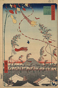 Ando Hiroshige print Shichūhan'ei tanabata matsuri