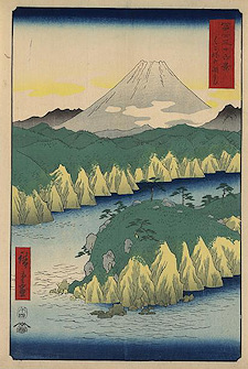 Ando Hiroshige print Hakone no kosui