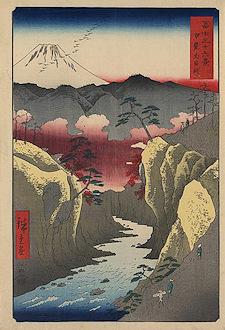 Ando mHiroshige print Kai inume tōge