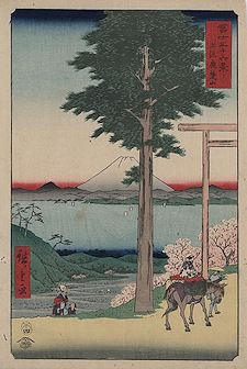 Ando Hiroshige print Kazusa Kanōzan