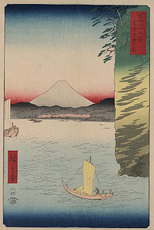 Ando Hiroshige print Musashi honmoku no hana