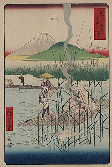 Ando Hiroshige print Sagamigawa