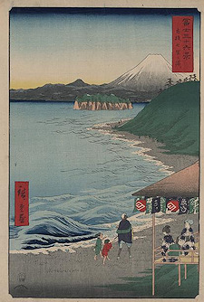 Ando Hiroshige print Sagami shichirigahama