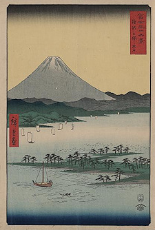 Ando Hiroshige print Suruga miho no matsubara