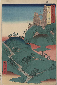 Ando Hiroshige print Tanba kanesaka