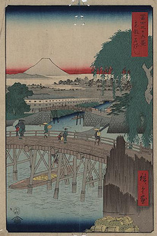 Ando Hiroshige print Tōto ikkokubashi