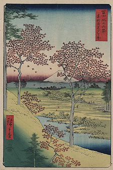 Ando Hiroshige print Tōto meguro yuhhigaoka