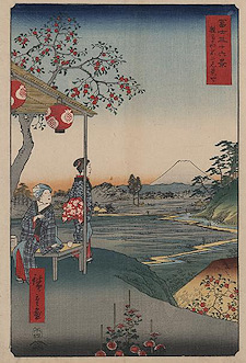 Ando Hiroshige print Zoushigaya fujimi chaya