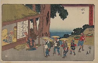 Ando Hiroshige print Minakuchi