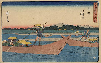 Ando Hiroshige print Mitsuke