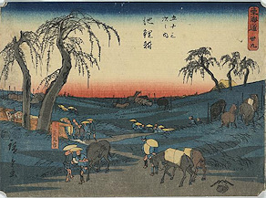 Ando Hiroshige print Chiryū 