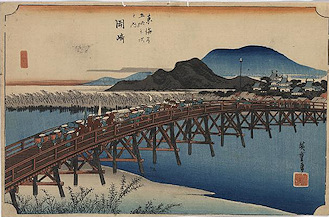 Ando Hiroshige print Okazaki