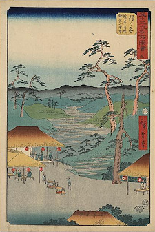 Ando Hiroshige print Hodogaya