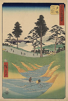 Ando Hiroshige print Totsuka