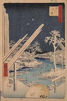 Ando Hiroshige print Fukagawa kiba