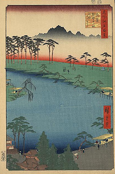 Ando Hiroshige print Tsunohazu kumano jūnisha zokusyō jūnisō