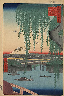 Ando Hiroshige print Yatsumi no hashi