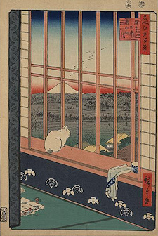 Ando Hiroshige print Asakusa tanbo torinomachi mōde