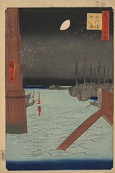 Ando Hiroshige print Eitaibashi tukudajima