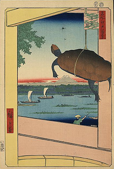 Ando Hiroshige print Fukagawa mannenbashi