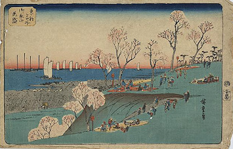 Ando Hiroshige print Gotenyama hanazakari