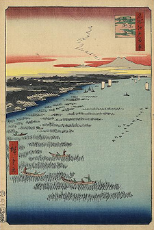 Ando Hiroshige print Minami-shinagawa samezu kaigan