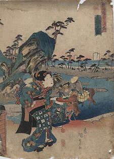 Kunisada print Okitsu no zu