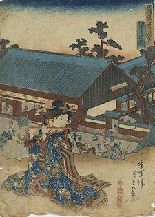 Kunisada print Saka no shita no zu