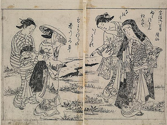 Sukenobu print Ladies in the Country