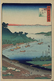 Utagawa Hiroshige Echigo Niigata no kei